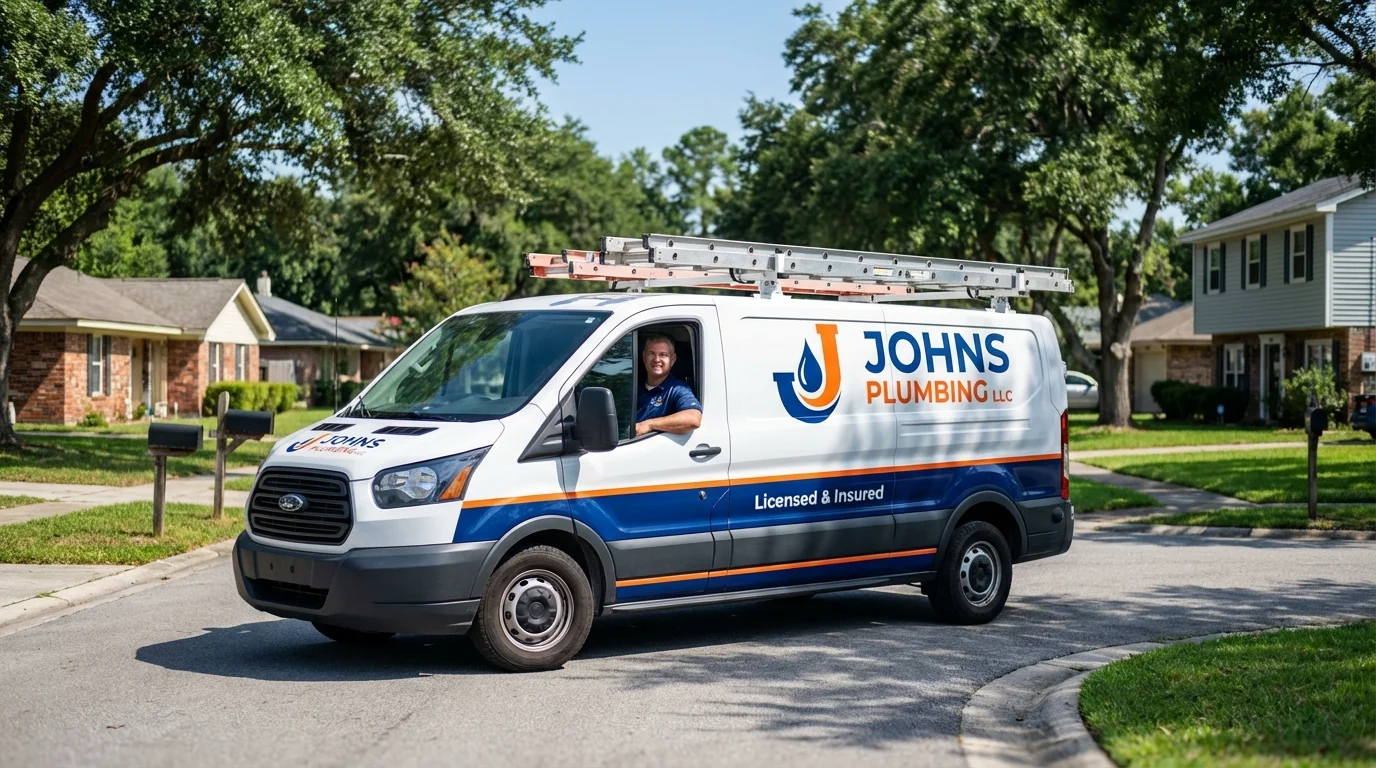 Johns Plumbing LLC service van in Cle Elum, WA