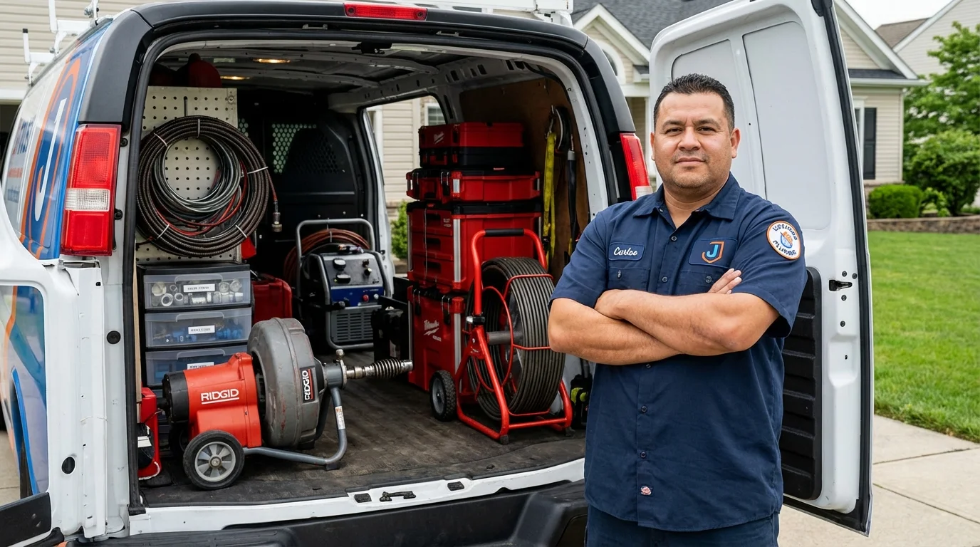 Professional drain cleaning equipment and Johns Plumbing LLC plumber in Cle Elum