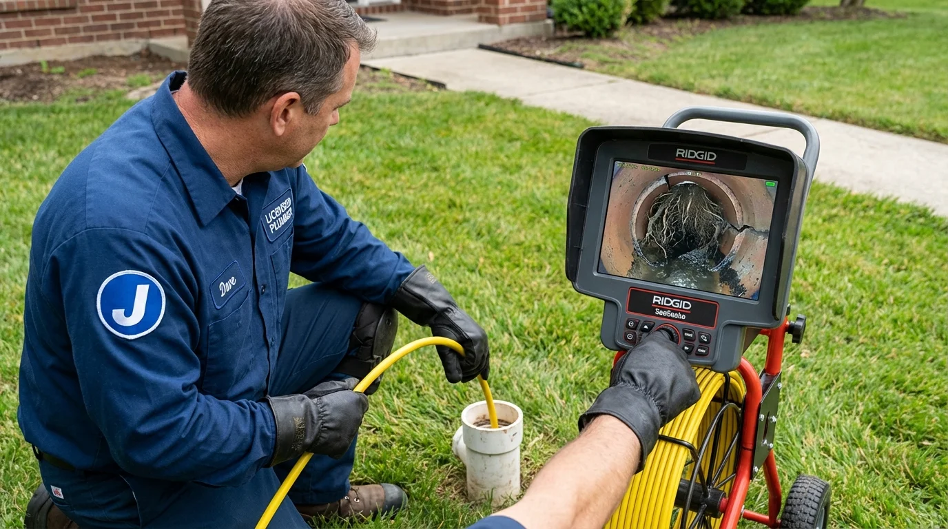 Sewer camera inspection being performed by Johns Plumbing LLC in Cle Elum